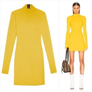 Cotton Citizen lbiza Turtleneck Mini Dress in Gold Mix Size Small NWT